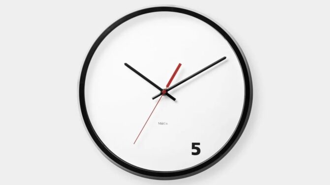 Five O’Clock Wall Clock (M&Co)